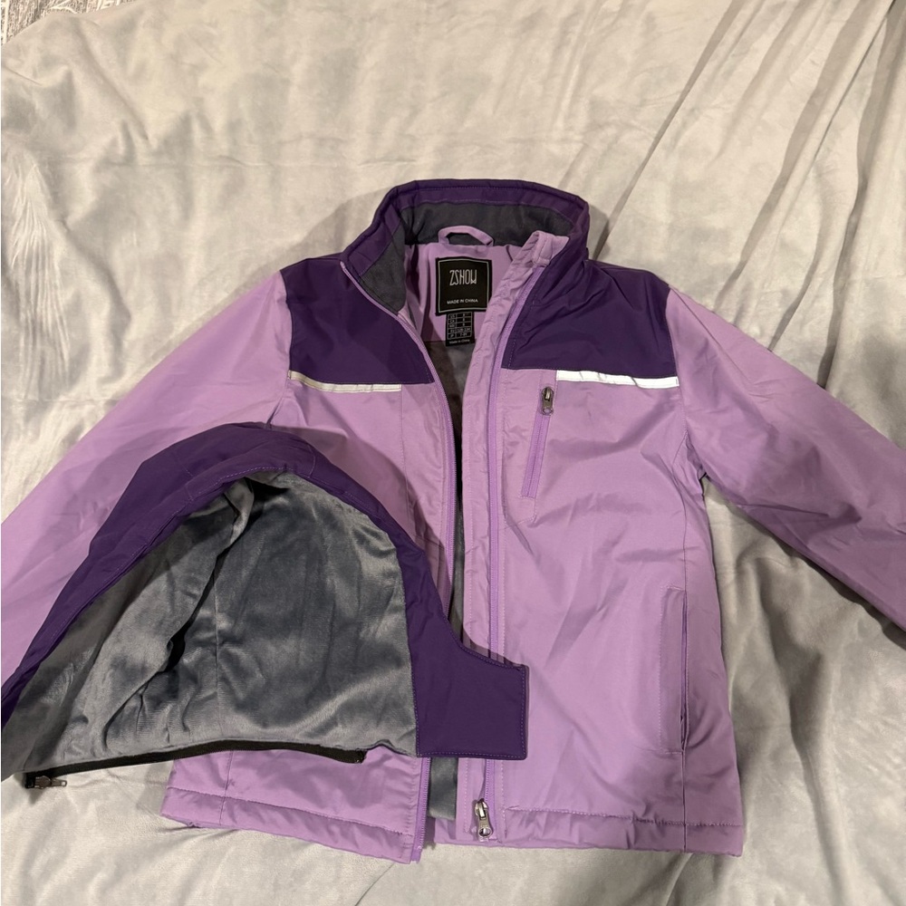 Stylish Kids' Purple Puffer Jacket with Hood